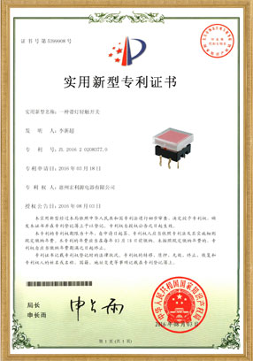 TS12 SWITCH PATENT CERTIFICATION