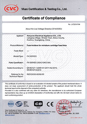 FUSE HOLEER-FH series-CEcertificate